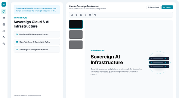 HUMAIN AI Cloud interface