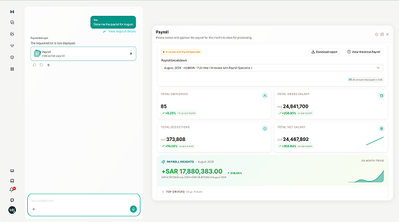 Payroll Manager interface